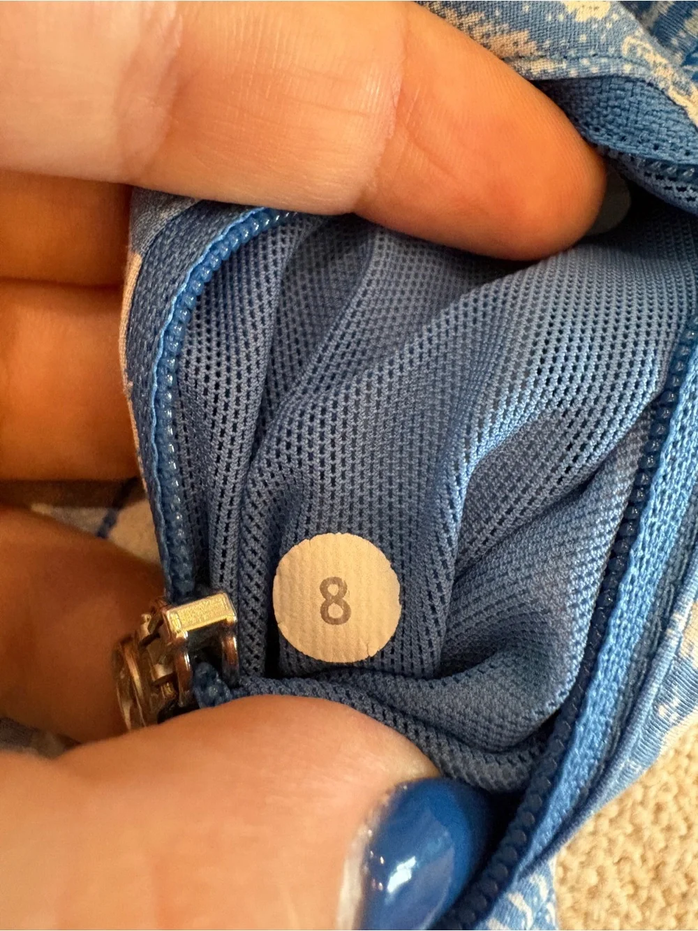 lululemon athletica Blue & White Floral Athletic Shorts